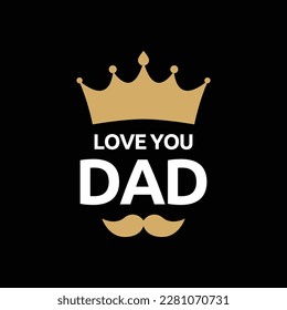 Ich liebe dich Papa - Liebliche Vatertagskarte mit Handschrift. Tageskarte des Vaters. Gut für T-Shirt, Maulkorb, Svg, Poster, Textilien, Geschenke. Superheld o Daddy.