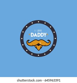 I Love You Dad, vector illustration.