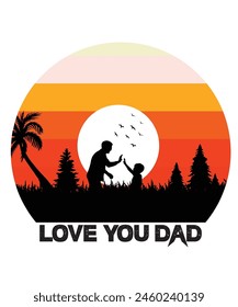 love you dad vector T-Shirt Design