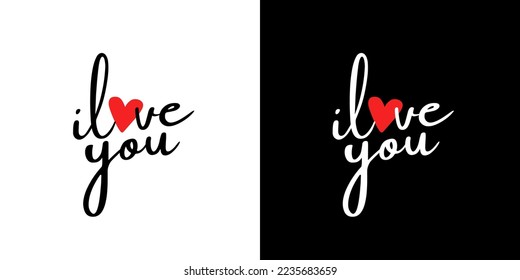 I love you. Valentine’s day inscription.   