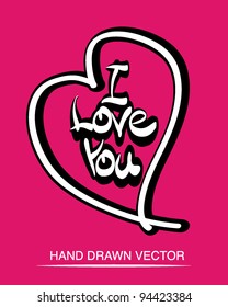 I love You Design with Cool Type