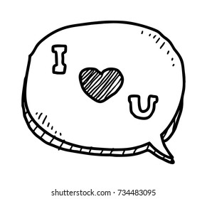 i love you. doodle art