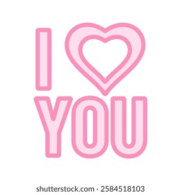 I Love You duotone line icon, vector, pixel perfect, illustrator file