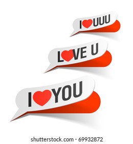 I Love You - enamored bubbles. Vector.