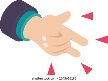 I love you finger Shape isometric view Concept, Hand Gesturing vector Icon design, Love and romance symbol, Valentines Day Sign, fascination and glamour stock illustration