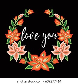 Love You Floral Composition