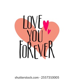 The "Love You Forever Craft Typography Design" is a heartfelt and charming piece that beautifully expresses everlasting love.