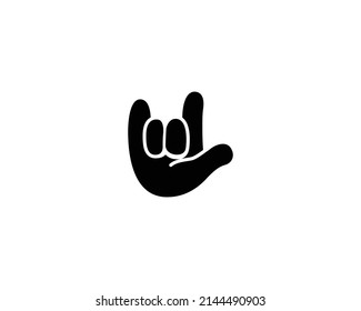 Love you gesture emoji vector isolated icon illustration. Love you gesture emoticon