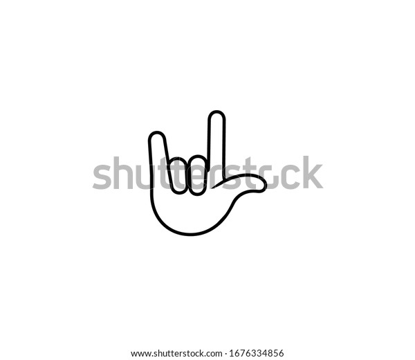 Love You Gesture Emoji Vector Isolated Stock Vector Royalty Free