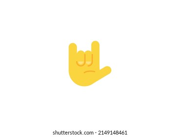 Love You Gesture Gesture Emoticon. Vector Love You Gesture Emoji