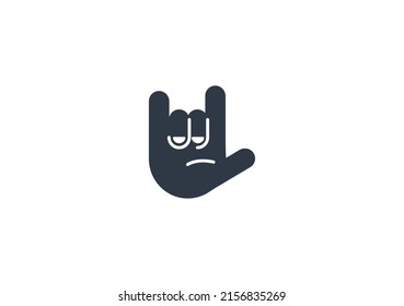 Love You Gesture Gesture Emoticon. Vector Love You Gesture Emoji