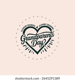 Eu Te Amo Avós Família Elegante Amor Tipografia Design
Fonte de roteiro de Heartfelt "I Love You Grandfather" para presentes em família
Projeto de tipografia feliz do dia dos avós - Bold e mistura de script
