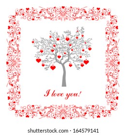 I love you. Greeting background Valentin`s Day. Vector Illustration 
