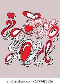 i love you greeting card with background