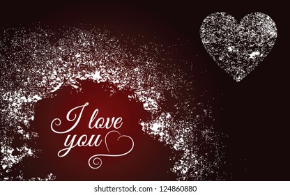 Love - I love You, greeting card with ground background