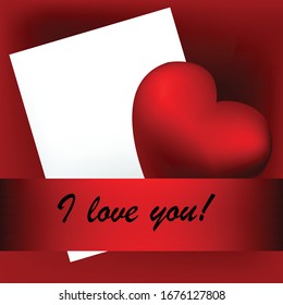 
I love you! Greeting card for lovers