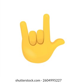 Love You Hand Emoji Icon Illustration Sign. Human Gesture Vector Symbol Emoticon Design Vector 10 EPS.
