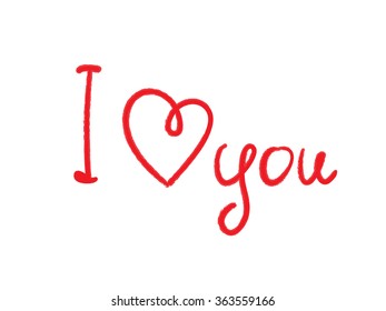 Love You Hand Lettering Stock Vector (royalty Free) 363559166 