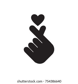I love you. Hand making mini heart sign.