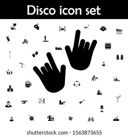 I love you hand sign icon. Disco icons universal set for web and mobile