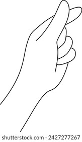 I love you hand sign. Hand making small heart illustration.