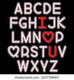I Love You Happy Valentine, Happy valentine shirt print template, 14 February typography design