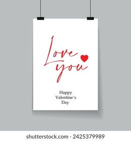 Love You Happy Valentines day card