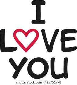 I love you with heart in love