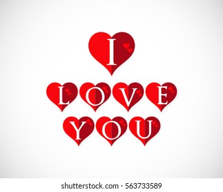 i love you heart logo