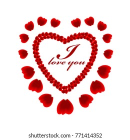 
I love you. 
Heart of petals