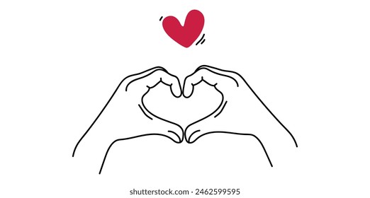 I love you heart sign. Valentine day and expression to you. Message of love using hand gesture. 
