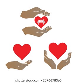 I love you heart sign. Valentine day and expression to you. Message of love using hand gesture. Vector illustration.