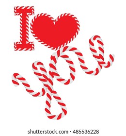 I love you. I heart you. Valentines day. For lovers, greeting cards,t-shirts, stickers.