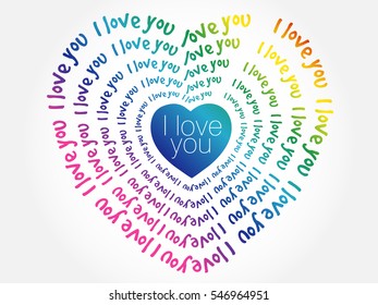 I love you heart, Valentine's Day Greeting card, background concept