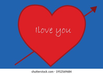 Ich liebe dich Herz-Vektorbild