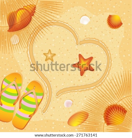 I love you with Heart written by hand in sand on a beach