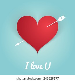 I love you, hearts, concept, happy Valentine's Day. Vector illustrations