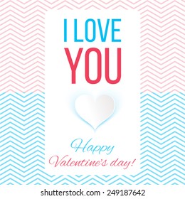 I love you, hearts, concept, happy Valentine's Day. Vector illustrations