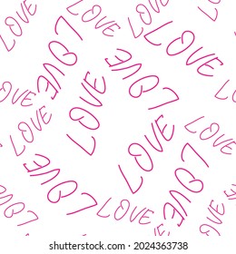 love you hearts romantic pattern illustration isolated on white. black and white seamless pattern