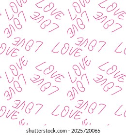 love you hearts romantic pattern illustration isolated on white. black and white seamless pattern