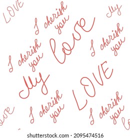 love you hearts romantic pattern illustration. seamless pattern for wallpaper, textiles, packaging, scrapbooking, foil stamping