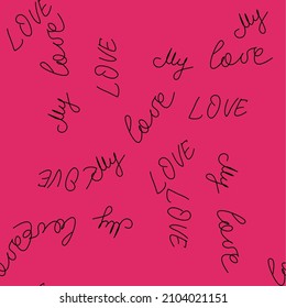 love you hearts romantic pattern illustration. seamless pattern for wallpaper, textiles, packaging, scrapbooking, foil stamping