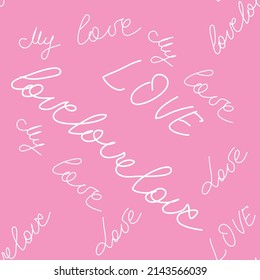 love you hearts romantic pattern illustration. seamless pattern for wallpaper, textiles, packaging, scrapbooking, foil stamping