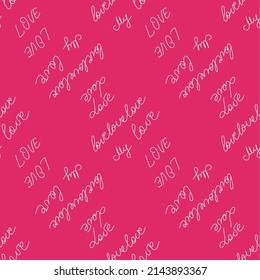 love you hearts romantic pattern illustration. seamless pattern for wallpaper, textiles, packaging, scrapbooking, foil stamping