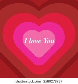 I love you .hearts.Valentine's Day .vector design .