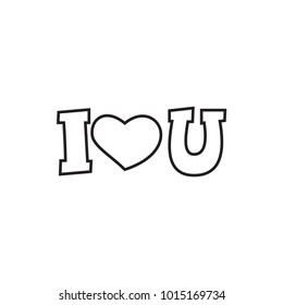 I love you icon illustration isolated vector sign symbol