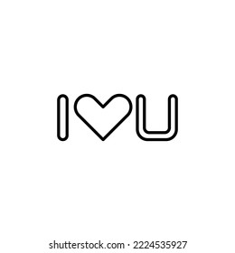 I Love You icon outline style design. I Love You vector illustration. isolated on white background.