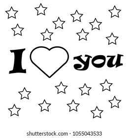 i love you icon. vector