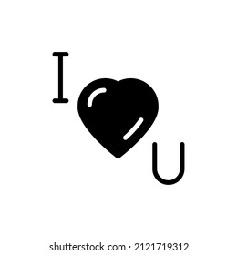 I love you icon vector