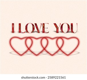 I Love You illustration. graphic vector design. Love romance icon. Red design with a removable background. I Love You.